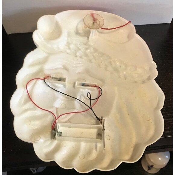 Hanging Christmas Santa Claus Face Vintage Tony USA Plastic Blinking Eyes 9.5" - Picture 5 of 5